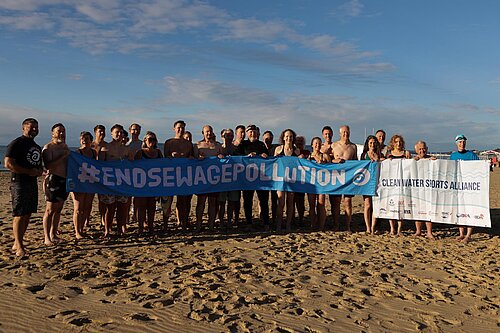 Alison with Surfers Against Sewage