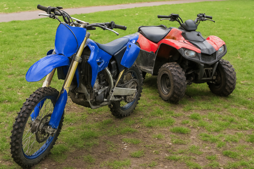 Labour block action on nuisance bikes and picture of off road bikes